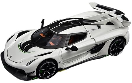 ZHRDWE Modellauto Metall 1:24 Für Koenigsegg Legierung Druckguss ModelToy Rennen Auto Spielzimmer Outdoor Spaß(White)