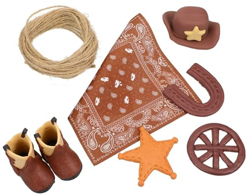 FIXOSHEE Cowboy Cake Topper aus Leichtem Kunststoff Wiederverwendbare Western Party Deko für Geburtstag Vielseitige Cowboy und Cowgirl Kuchen Dekoration Sicher und Robust für Western
