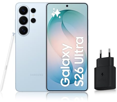 Samsung Galaxy S26 Ultra, Smartphone Android 5G avec Galaxy AI, 512 Go, Chargeur Secteur Rapide 25W Inclus, Smartphone déverrouillé, Bleu, Version FR