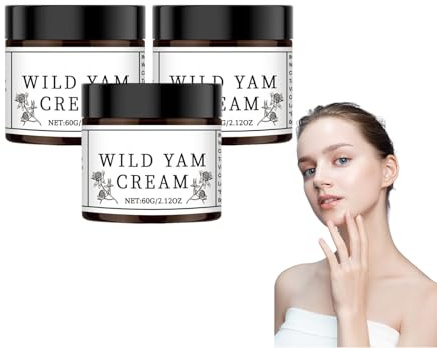 Wild Yam Körpercreme, Bio-Wild-Yam-Creme, pflanzliche Körpercreme mit Lavendel und Kokosnussöl, feuchtigkeitsspendende Gesichts- und Körperpflege für alle Hauttypen, für Frauen Männer (3 Schachteln)