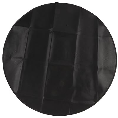 MEEVINWH Feuerfeste Grillmatte, Grillmatte für den Außenbereich, hitzebeständig, faltbar, 91,4 cm rund für Feuerstelle, Deckschutz, Rasenschutz