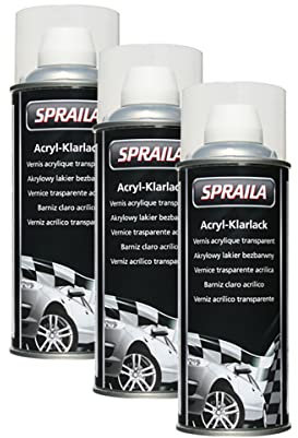 KWASNY Klarlack 2K Lackspray 400Ml Spraydose Autolack Sprühlack 300 017 Spraila 3X