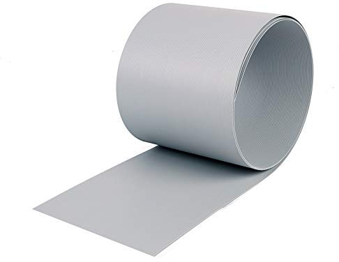 Aufun Paquete de 10 Tiras de privacidad de PVC Duro Pantalla de privacidad protección contra el Viento jardín Valla de Doble Barra para Valla de jardín, balcón, Antracita (2,5 m * 19 cm, Gris)