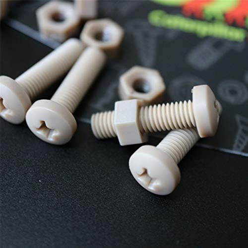 5 x vis en PEEK à tête cylindrique M5 x 20mm, écrous et boulons - écrous et boulons en plastique PEEK, résistant aux hautes températures