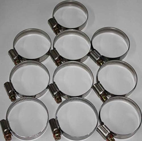 HKB 10 Stück Schlauchschelle, Schlauchschellen, W2, 32-50mm, 12mm breit