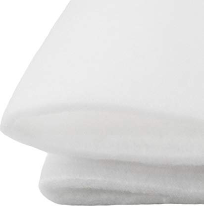 Watte, Meterware, Molton, 200 g/m², 140 cm breit, 100 % Polyester, 10 mm dick, nicht feuerfest