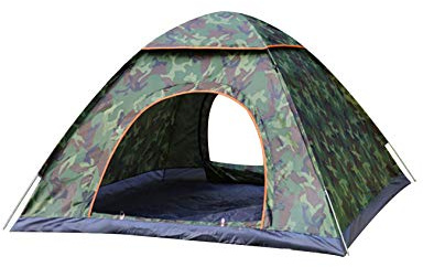 Bestgift Outdoor Automatisierung Atmungsaktiv Belüftung für Trekking,Camping und Outdoor Tragbar Ultraleicht Zelt Tarnen (1-2 Personen) automatische Einzeltür