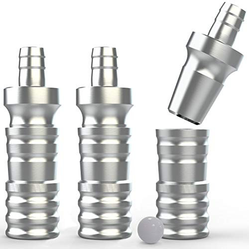 M. ROSENFELD - Shisha Schlauchadapter Aluminium 3er Set – Shisha Adapter 18/8 Schliff 2-teilig Anschluss M16x1 Gewinde Schlauch Adapter für Dilaw Shisha Amy Deluxe Shisha Kaya Shisha