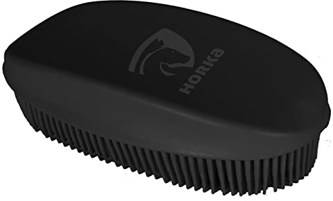 Horka pferdebürste 11,5 x 6,5 x 3,5 cm Gummi schwarz