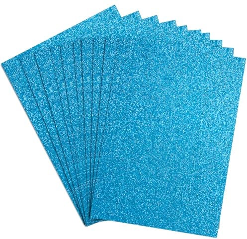 Springboard 10941 Glitzerkarton, A4, Packung mit 10 Bögen, Türkis