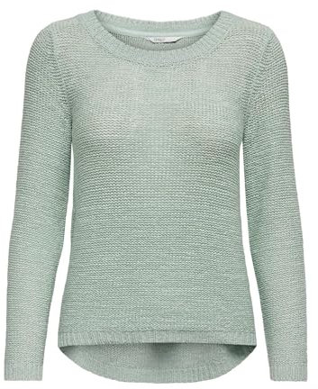Only Femme Onlgeena Xo L/S Pull Knt Noos Sweater, Harbor Gray, L EU