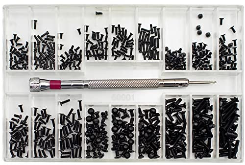 500 Stück Micro Schrauben Set YUTOU M1.2/M1.4/M2 Computerschrauben Laptop Schrauben Sortiment Kit Mikro Reparaturschrauben mit Schraubendreher & Aufbewahrungsboxfür Laptop PC Brillen Uhren Reparatur