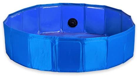 TIENDA EURASIA - Piscina para Perros, Piscina Desmontable para Perros, Base Antideslizante con Valvula de Vaciado de Agua, 80 x 20 cm, Piscinas Desmontables