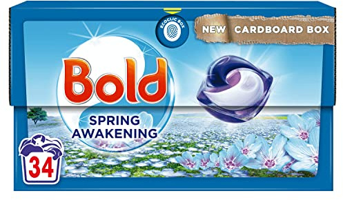Bold All-in-1 Pods Washing Liquid Capsules 34 Washes, Spring Awakening Washing Detergent, for Brilliant Clean with Built-in Fabric Softener
