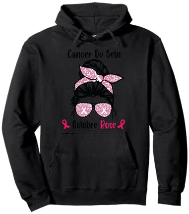 All Against Breast Cancer Pink Octobre 2023 2024 Sweat à Capuche