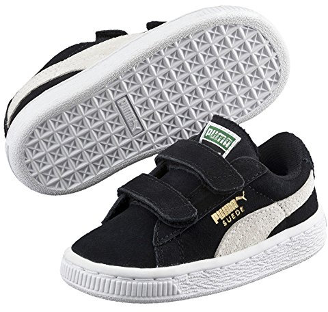 PUMA Zapatos deportivos de ante para hombre, con cordones, informales, color negro, talla 9.5 M, Negro -, 42.5 EU