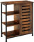 TecTake® Buffet 71 x 32 x 82 cm, Rangement Cuisine, 3 Compartiments Ouverts et 3 fermés, Meuble de Cuisine, Vaisselier, Bahut, Buffet Salle a Manger, Meuble de Rangement Style Industriel, Bois foncé