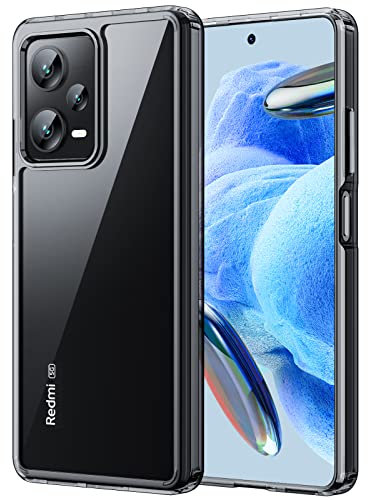 JETech Hülle für Xiaomi Redmi Note 12 Pro 5G, Nie Vergilbung Stoßfest Handyhülle, Anti-Kratzt Harte PC Rückseite Schutzhülle (Schwarz)