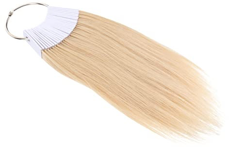 Uonlytech 30st Haar Farbe Diagramm Echthaarteile Haarfarbe Echthaarprobe Menschliches Haar Extensions Farbe Testen Haarmodell Blondes Haar Salonmuster Gerade Proben Haar Haarring Modellieren