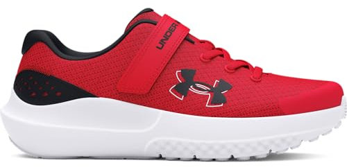 Under Armour UA BPS Surge 4 AC Zapatillas para correr, ligeras deportivas para niño, color rojo/negro/negro