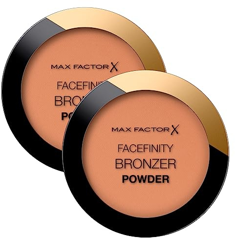 Max Factor Facefinity Bronzer Powder Terra Compatta Opacizzante Uniformante Effetto Naturalmente Abbronzato Texture Leggera Finish Abbronzatura Naturale Lunga Tenuta 001 Light Bronze - 2 Bronzer