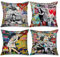 Tucocoo Graffiti-Kissenbezüge, 45 x 45 cm, 4 Stück, Bunte Straßenkunst, dekorative Kissenbezüge, Banksy, Pop-Art, Moderne Dekoration, Heimdekorationen für Couch, Bett, Auto, Terrasse, Möbel, Bank