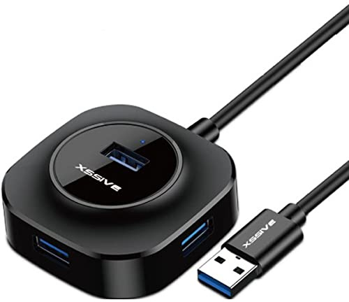 USB 3.0 Gen 1 HUB 4X USB Verteiler Super Speed Adapter USB-HUB schwarz