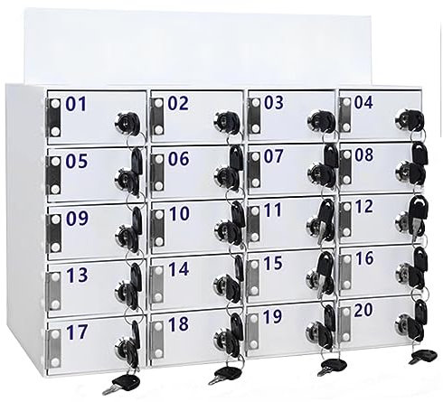 Boîte de casiers pour téléphone Portable, armoires de Rangement pour téléphone Portable en Acrylique avec serrures de Porte et clés, casier Mural pour téléphone Portable,9Slots