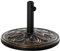 Outsunny Base de Sombrilla Peso 13 kg Soporte para Parasol Redondo de HDPE y Cemento para Poste de Paraguas de Ø35/38/48 mm para Terraza Patio Jardín Playa Ø48x34 cm Bronce