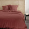 TODAY Parure de lit 2 Personnes 240x220cm Gaze de Coton Unie Terracotta