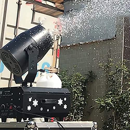 Fucxeoy 180° Swing Snow Maker Machine, 2000 W Professionelle Schneeflockenmaschine, Schneeflocken-Blizzard-Effekt, 3–5 M Sprühentfernung, Für Bühneneffekt, Bühnen-DJ-Party, Weihnachten, Hochzeit