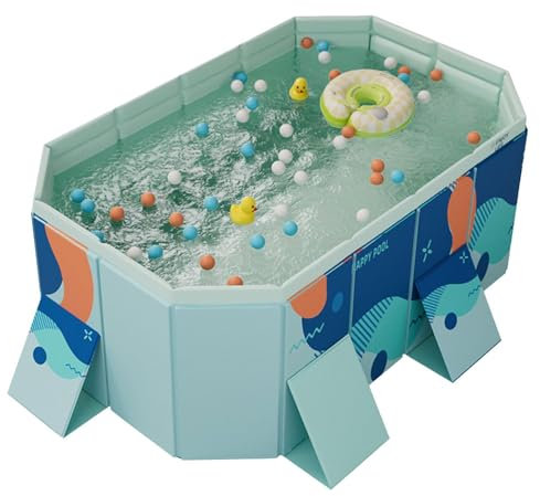 Zusammenklappbarer Pool Auf Dem Boden, Auslaufsicherer PVC-Pool, Rahmenpool, Pool Mit Doppeltem Entwässerungsanschluss, Außenbadpool, Faltbarer Gartenpool, Balkonpool, PVC-Pool Am Pool, Rahmenpool Im