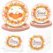 LOHAME 80 unidades de vajilla de otoño, hojas de arce, servilletas, platos de papel, decoración de mesa, hojas de otoño, servilletas de papel, platos de calabaza, bonito que eres, vajilla de fiesta,