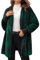 Manteau Femme Hiver Chaud Chic Vetement 2024 Long Oversize Verte Carreaux Polaire Veste Sherpa Zippé Sweat à Capuche