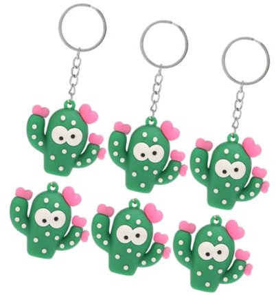 TINEASUR 6st Kaktus Schlüsselanhänger Stylischer Schlüsselanhänger Kleines