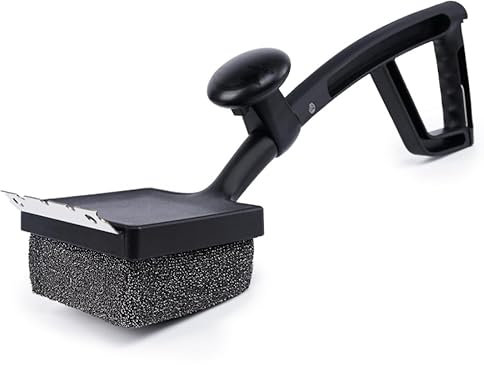 ANJUKE Cepillo Barbacoa, 4-in-1 Cepillo para Parrilla con Rascador de Acero Inoxidable, Cepillo Barbacoa de Limpieza Reutilizable con Tejido Kevlar, Sin Cerdas, Mejores Accesorios para la Parrilla