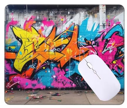 Tapis De Souris 900x600 mm Mouse Pad Petit, Graffiti en Couleur Tapis Souris Gamer, Caoutchouc AntidéRapante Lavable Approprié pour Souris de Bureau Et Souris de Gaming Petit Tapis de Souris T-660
