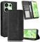 YUECXIN Coque pour Umidigi G9 5G / G9C / G9T / G9A, Retro Design Premium PU Portefeuille Étui [Fentes pour Cartes] [Fermeture Magnétique] [Stand Fonction] Antichoc Housse, Noir