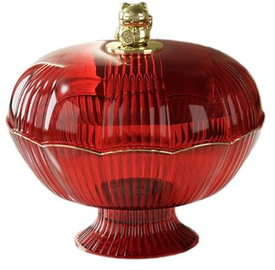 DimyFew Frutero con Figura de Oso en La Parte Y Base Extraíble para Sala de Estar, Rojo, Individual