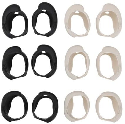 LT Easiyl 6 pares de almohadillas de silicona compatibles con auriculares Bo-se Quiet Comfort Earbuds II QuietComfort Ultra (2023) (negro y beige, S/M/L)