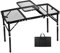 Nbbwwu Leichter Klapptisch | Höhenverstellbarer Esstisch – tragbarer Outdoor-Grilltisch mit verstellbarer Höhe, Pizzaofentisch, BBQ-Vorbereitungstisch mit Tasche für Grillrost