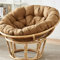 N,130cm,Papasansessel Kissen Polster Bodenkissen Für Schwenksessel Weich Und Bequem Rund Papasan Sessel Dicke Kissen Drinnen Draußen Groß Runden Papasan Stuhlkissen