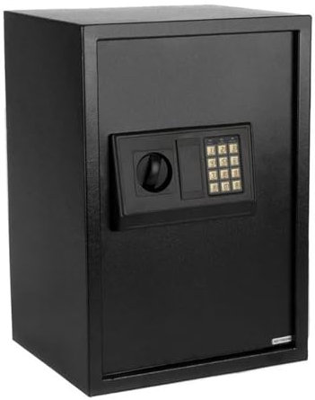 Key Safe, Digital Steel Safe Black Box W/Silver Gray Keypad Large Security Home Office,Home Safe