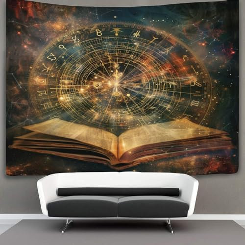 kaiyun Sternzeichen Wandbehang Wandtuch Stadt bei Sonnenuntergang Wandteppiche 3D Heimdekoration Für Raum 150cmx200cm