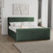 Kaiser Möbel - Bett Polsterbett, Boxspringbett mit Bettkasten Topper Trento, Schlafzimmerbett, Gepolstertes Kopfteil - Topper-Matratze H2 aus Visco-Schaum - 200x215x105cm, Grün