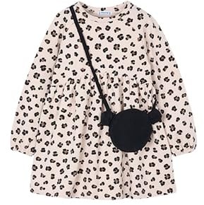 Mayoral Kleid aus Fleece mit Tasche für Mädchen Sand 5 Jahre (110cm)