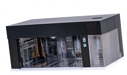 TTETTZ 1/64 Modellauto Vitrine, Mini Garage mit LED, Tischdekorationsobjekt, Schwarz