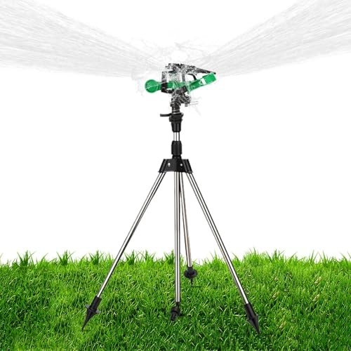 Sprinklerstativständer - 60-160 cm Teleskop -Einstellbarer Pole, Rasenbewässerungsbasis, stabiles Aluminium -Legierungs -Wasserwerkzeug | 360 ° Rotation für Garten, Hof, Kindergarten und große Flächen