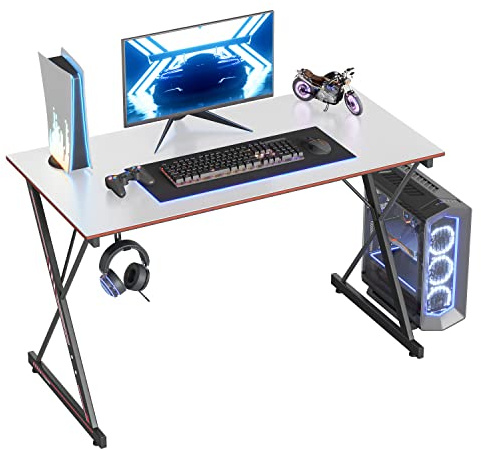CubiCubi Gaming Desk 80 x 50 cm PC Computer Desk, Home Office Desk Table Gamer Workstation, Simple Game Table, White