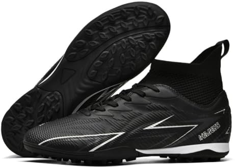 DASHANGYAN Unisex Fußballschuhe TF Indoor/Künstlicher Rasen - Mittlere Sohle mit Schnürung Fußballstiefel mit Leicht atmungsaktivem Mesh